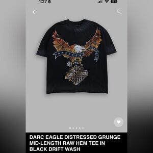 Darc Sport x Harley Davidson Distressed Eagle Grunge Tee